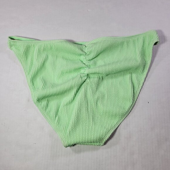 Cotton On Body Ribbed Lime Green Bikini Bottoms With Ruched Back High Waist XL - Picture 4 of 4